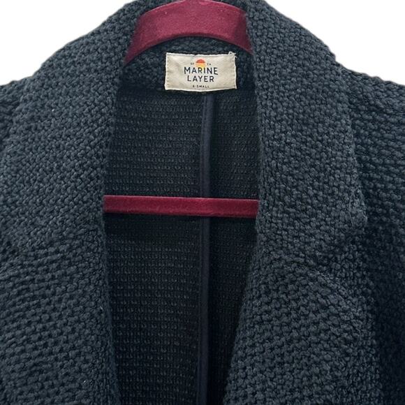 Marine Layer Birdseye Coat Tortoise Shell in Black - Picture 3 of 7